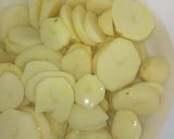 A picture of step 2 of Spring onion potatoes #vegetablecontest.