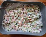 A picture of step 2 of Shrimp Salad with Celery, Cucumber, and Radish.