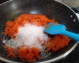 A picture of step 2 of Carrot Halwa stuffed Chila with Rabdi.