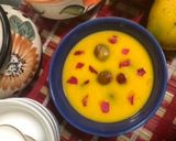 A picture of step 6 of Mango custard with gulab jamun.