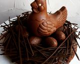 A picture of step 5 of Salted Caramel Mousse Cake for Easter.