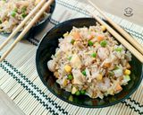 Foto del paso 7 de la receta: Arroz frito tres delicias con gambas