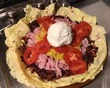 Une image de l'étape 12 de Salade multicolore de castelfranco aux tomates, carottes, jambon et chèvre frais.