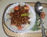 A picture of step 3 of Kala Chana Salad.