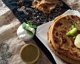 A picture of step 5 of Sattu paratha.