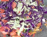 A picture of step 1 of Vegetable Fried Rice.