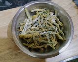 A picture of step 2 of Kurkuri Bhindi.