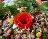 A picture of step 4 of Green Grams Sprouts Garden Fresh Salad#themechallenge.