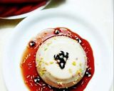 A picture of step 4 of Vanilla Panna cotta in Strawberry Sauce.