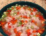 Ceviche with avocado, cherry tomatoes and spring onions recipe step 2 photo