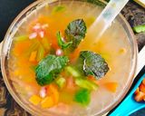 A picture of step 2 of Paneerjal(whey) Vegetable soup.