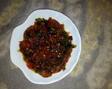 A picture of step 3 of Tofu with sauce and veggies.