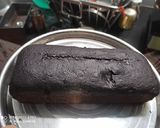 A picture of step 6 of Chocolate cake in bread tin.