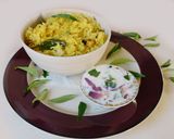 A picture of step 5 of Coconut Pulao (coconut pilaf).