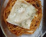 Foto langkah ke 7 dari resep Spaghetti Brulee Microwave Rumahan.