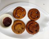 A picture of step 9 of Devilled eggs, Japanese Pancakes, Smiley potato Pakora.