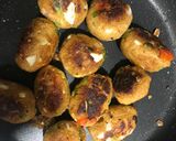 A picture of step 7 of Soya Oats Veg Kebaba.