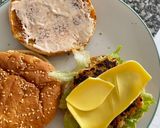 Foto del paso 9 de la receta: Hamburguesas de soja texturizada con patatas fritas
