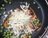 A picture of step 1 of Sooji Veggie mini squares.