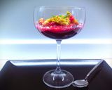 A picture of step 6 of Dessert with Sbrisolona, Berry Sauces, and Passion Fruit.