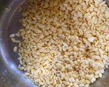 A picture of step 1 of Makuti (Bihari dessert for special occasions).