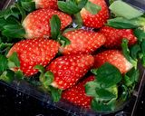 Hình bước làm 1 của món Smoothie xoài-dâu tây