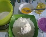 Foto langkah ke 1 dari resep Bolu Kukus Mekar Bluebery Youghurt (chimory bluebery youghurt).