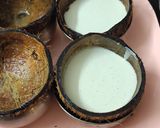 A picture of step 2 of Coconut shell Idli.
