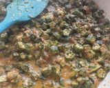 A picture of step 4 of Creamy Dahi Masala Bhindi.