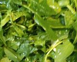 A picture of step 1 of Dal Palak.