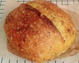 Foto langkah ke 22 dari resep Kunyit Wijen Jinten Hitam Chili Flakes Cheese Sourdough Bread (Open Bake Method).