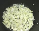A picture of step 1 of Bolognese sauce.