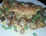 A picture of step 5 of Sig's Duck Egg and Sheep Cheese Omelette.