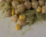 Foto del paso 8 de la receta: Ensalada de pasta con garbanzos, maíz y pesto casero de albahaca