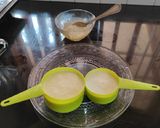 A picture of step 3 of Bournvita pudding.