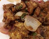 A picture of step 4 of Gobi Dry Manchurian.