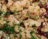 A picture of step 6 of Cauliflower with Olives and Parmesan.