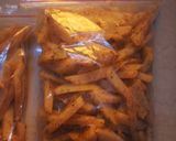 A picture of step 6 of Frozen masala fries.