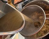 A picture of step 4 of Basmati rice with lamb neck broth and fridge vegetables.
