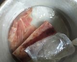 Hình bước làm 1 của món Da trâu xào tỏi