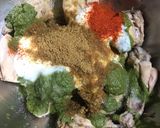 A picture of step 2 of Chicken Hariyali.