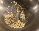 A picture of step 1 of Cabbage peas thoran.