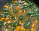 A picture of step 6 of Alugbati, Giniling, Kalabasa in Filipino style for dinner / Malabar Spinach, Chicken mince, Pumpkin.