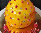 A picture of step 20 of Red Velvet Modak Cake on Ganesh Chaturthi.