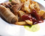 Dankalin turawa, samosa da spring rollsmatakin girki3 hoto