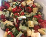 Szybka sałatka z bobem i mozzarellą krok przepisu 2 zdjęcie