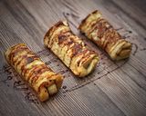 A picture of step 3 of French toast roll up.