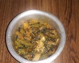 A picture of step 9 of Hilsa fish Head with Malabar spinach | Side dish.