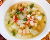 Hình bước làm 2 của món Canh su hào tôm tươi