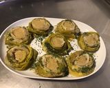 Une image de l'étape 8 de Nids de poireaux vinaigrette (au bouillon de champignons).